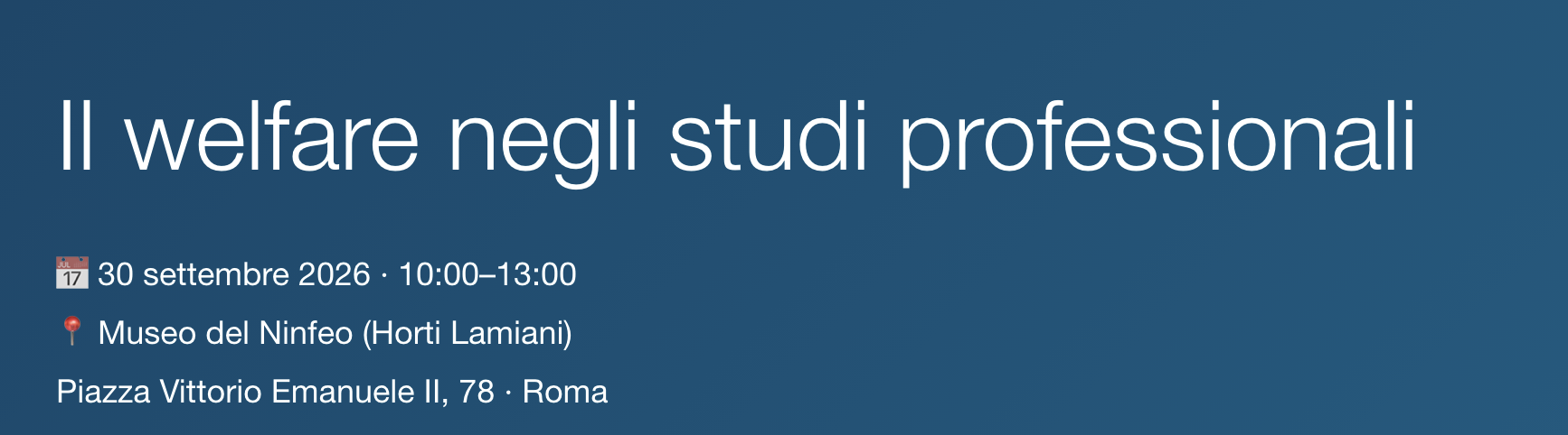 Il welfare negli studi professionali